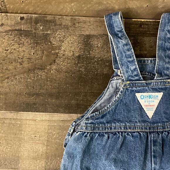 Vintage OshKosh B’gosh Girls Overalls Size 6/9 Months - Picture 9 of 10